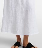 Velvet Virginia linen midi skirt