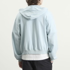 Auralee Men's High Twist Zip Hoodie in Pale Blue