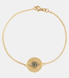 Ileana Makri Eye 18kt gold bracelet with diamonds, tsavorites and blue sapphires