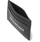 Balenciaga - Logo-Print Full-Grain Leather Cardholder - Black