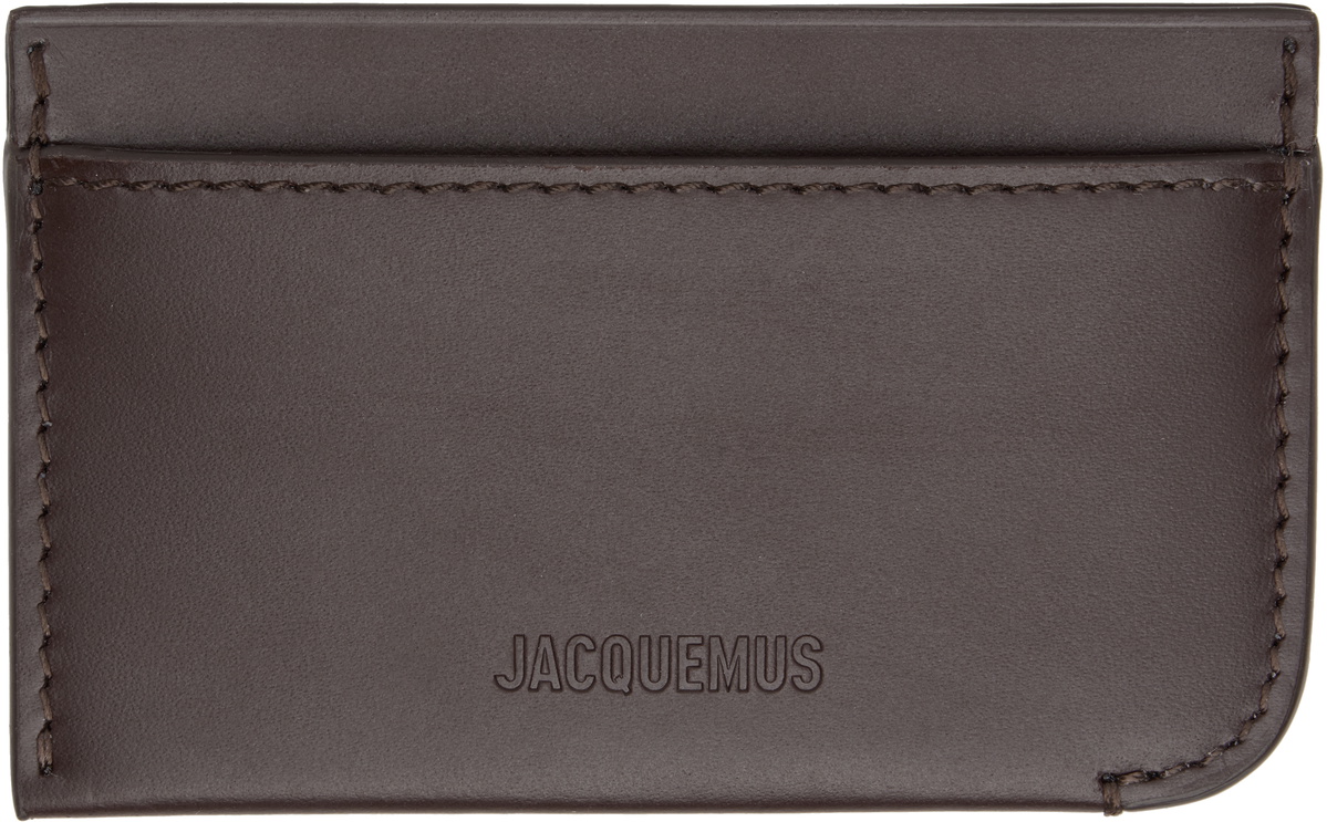 JACQUEMUS Brown 'Le Porte Curvo' Card Holder