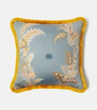 Etro Pegaso floral cotton cushion