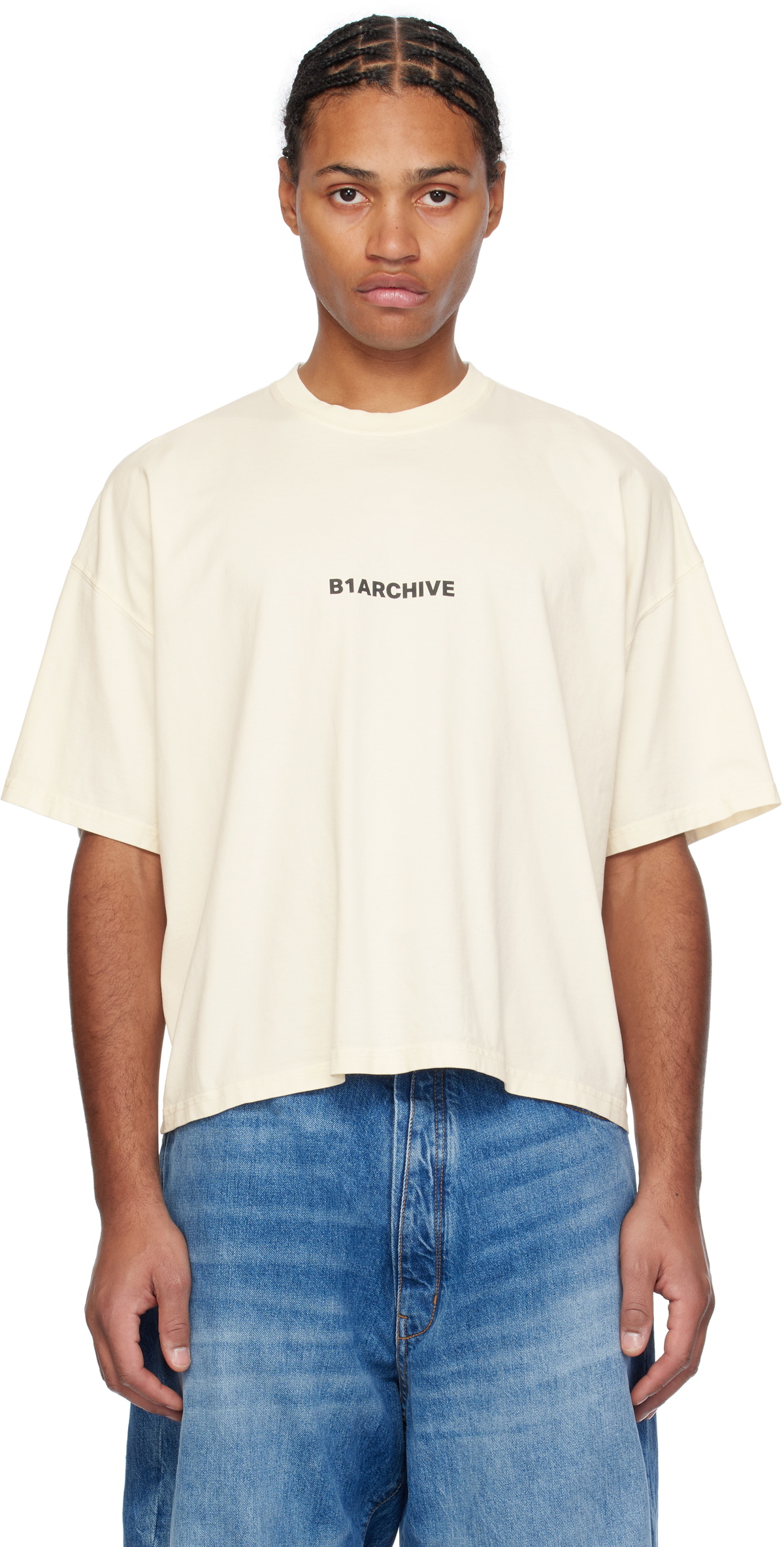 B1ARCHIVE Off-White Crewneck T-shirt