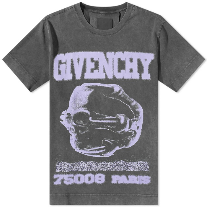 Photo: Givenchy Men's Ring Graphic Logo T-Shirt in Greyish Green