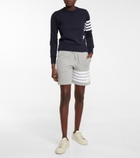Thom Browne - Striped cotton sweatshirt