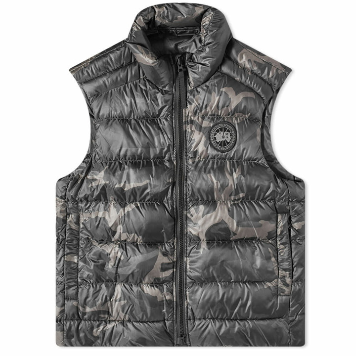 Photo: Canada Goose Men's Black Disc Crofton Vest in Black Classic Camo