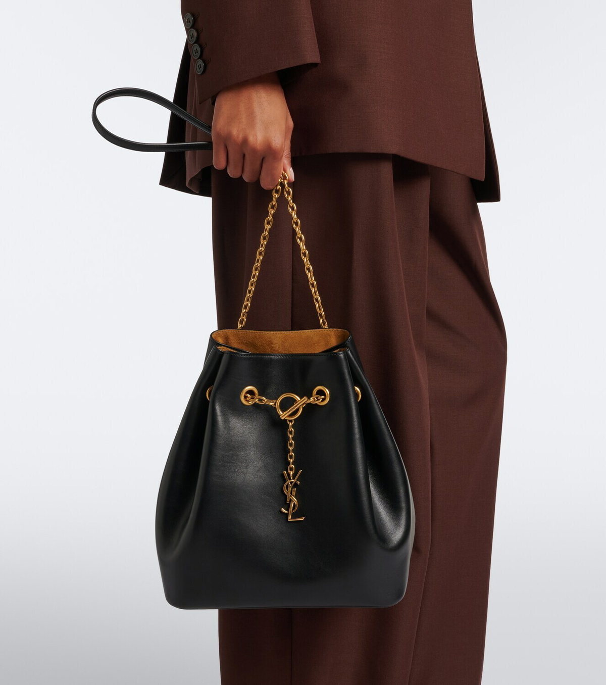 Saint Laurent Le Sailor Small leather bucket bag
