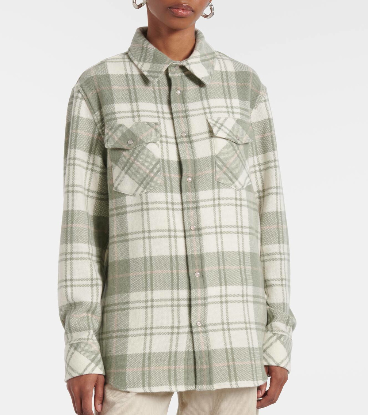 God's True Cashmere Tartan cashmere shirt