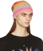 The Elder Statesman Multicolor Morphed Stripe Beanie