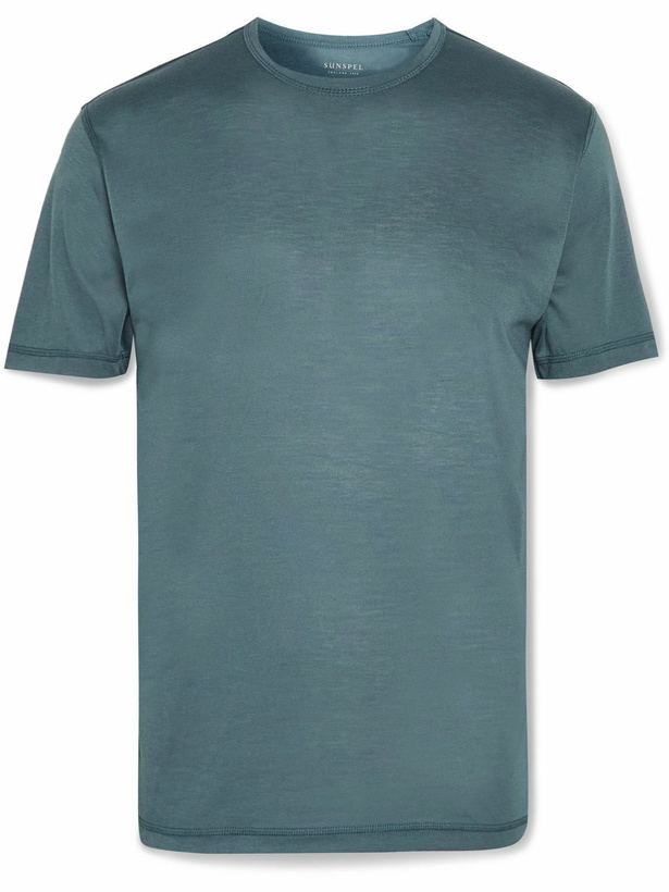 Photo: Sunspel - Dri-Release Active Jersey T-Shirt - Blue