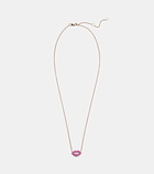 Roxanne First Scarlett Kiss 14kt rose gold necklace with pink sapphires