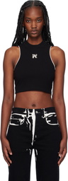 Palm Angels Black PA Monogram Tank Top
