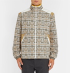 Lanvin - Shell-Panelled Printed Cotton-Fleece Jacket - Men - Beige