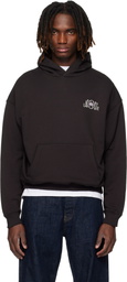 Lacoste Brown Multi Print Fleece Hoodie