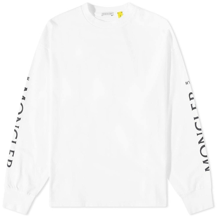 Photo: Moncler Men's Genius x HYKE Long Sleeve Logo T-Shirt in White