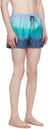 Paul Smith Blue Check Swim Shorts