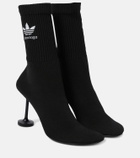 Balenciaga - x Adidas sock ankle boots
