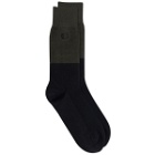 Fred Perry Men's Waffle Knit Sock in Filed Green/Black