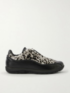 Diemme - Licata Leather-Trimmed Calf-Hair Sneakers - Black