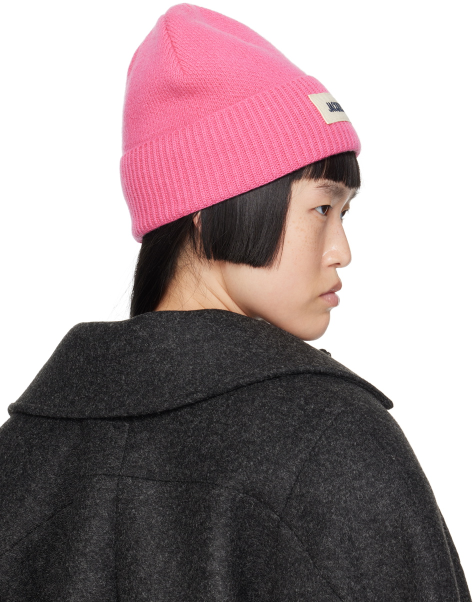 Jacquemus Pink Le Papier 'Le Bonnet Neve' Beanie Jacquemus
