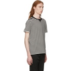 TAKAHIROMIYASHITA TheSoloist. Black and White Striped Crewneck T-Shirt