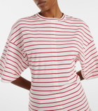 Plan C Striped cotton jersey T-shirt