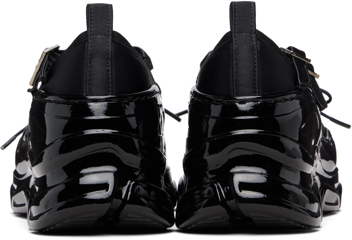 Simone Rocha Black Beaded Tracker Ballerina Sneakers