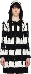 Chopova Lowena Black & White Kip Cardigan