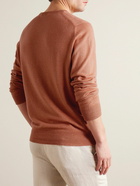 Kingsman - Cashmere and Linen-Blend Sweater - Orange