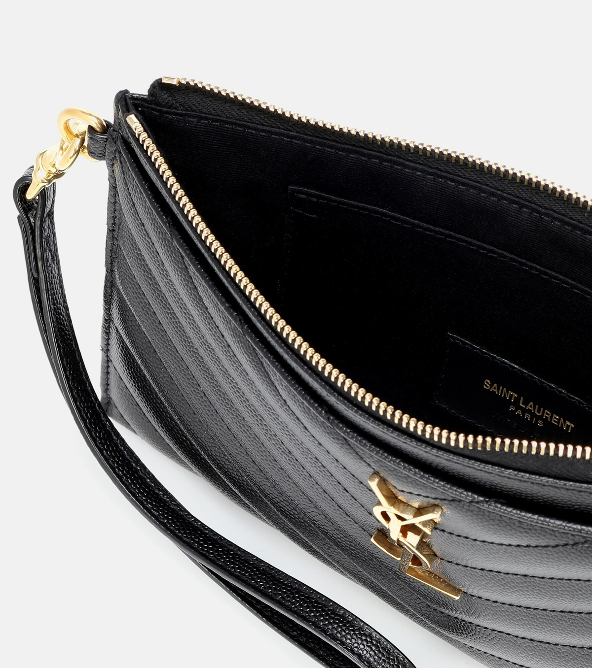 Saint Laurent - Monogram Large leather pouch Saint Laurent