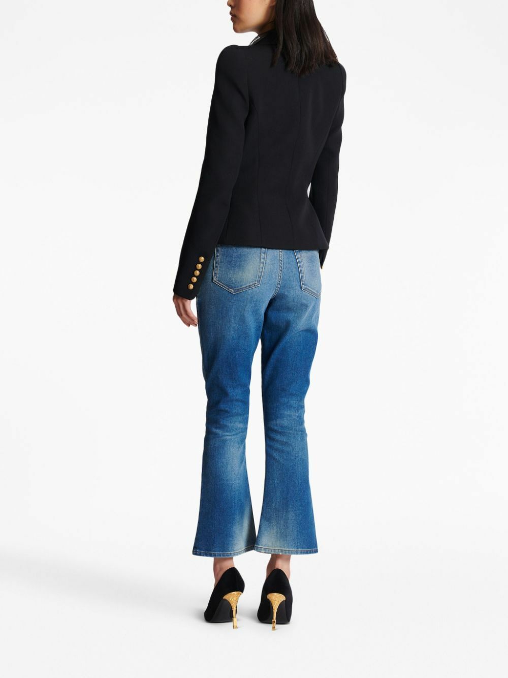 Balmain Black Wool Double-Breasted Blazer Balmain