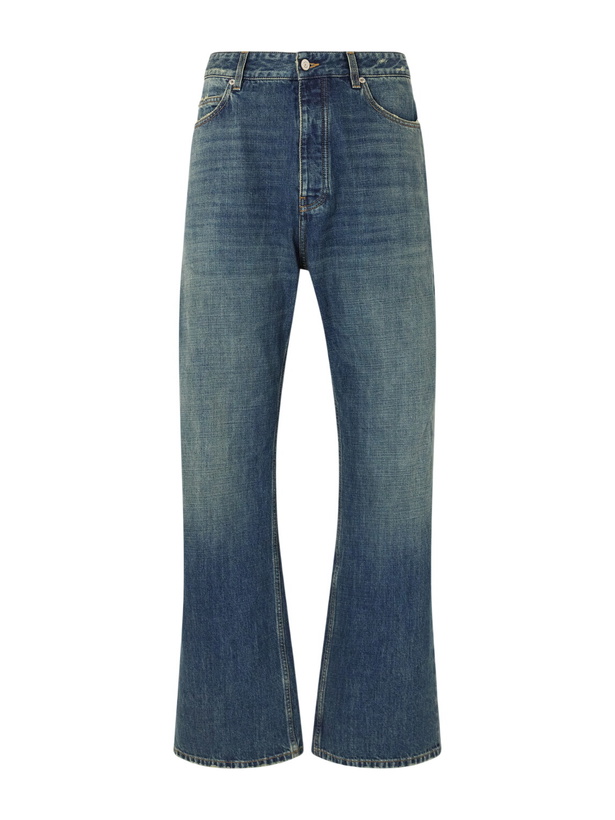 Photo: Balenciaga - Straight-Leg Distressed Jeans - Blue