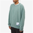 Instru(men-tal) by Mihara Men's Instrumental by Mihara Embroidered Crew Sweat in Green