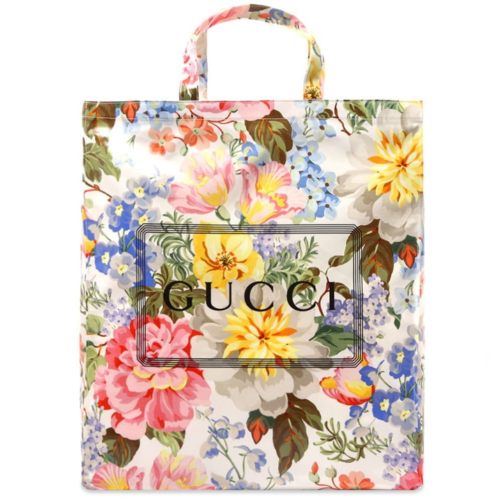 Photo: Gucci Logo Floral Tote Bag