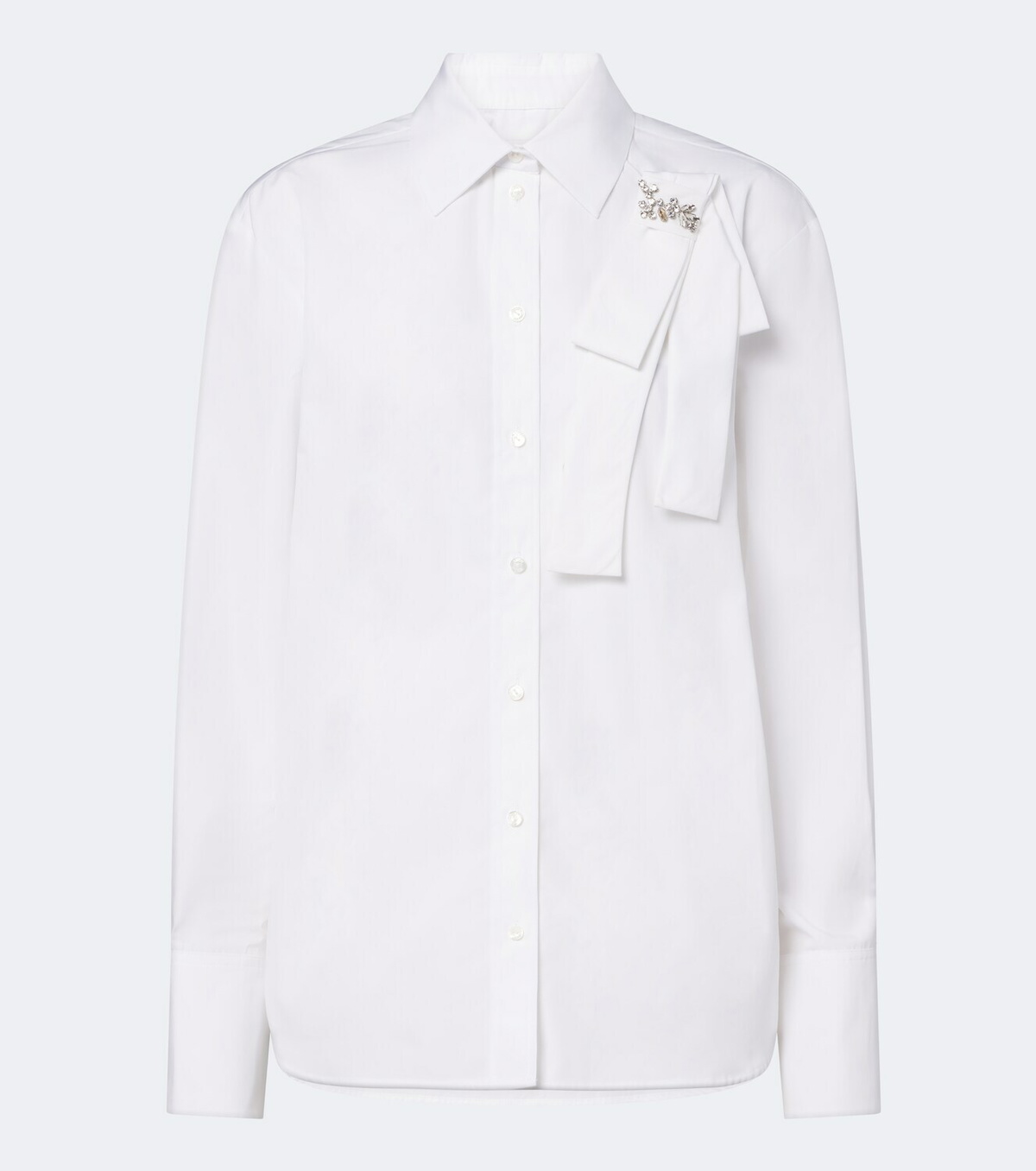 Erdem Embellished cotton poplin shirt