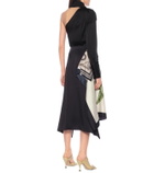 Monse Printed silk-twill midi skirt