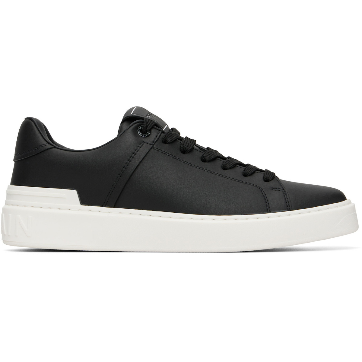BALMAIN Black B-Court Calfskin Sneakers