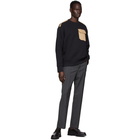 Neil Barrett Grey Wool Striped Trousers