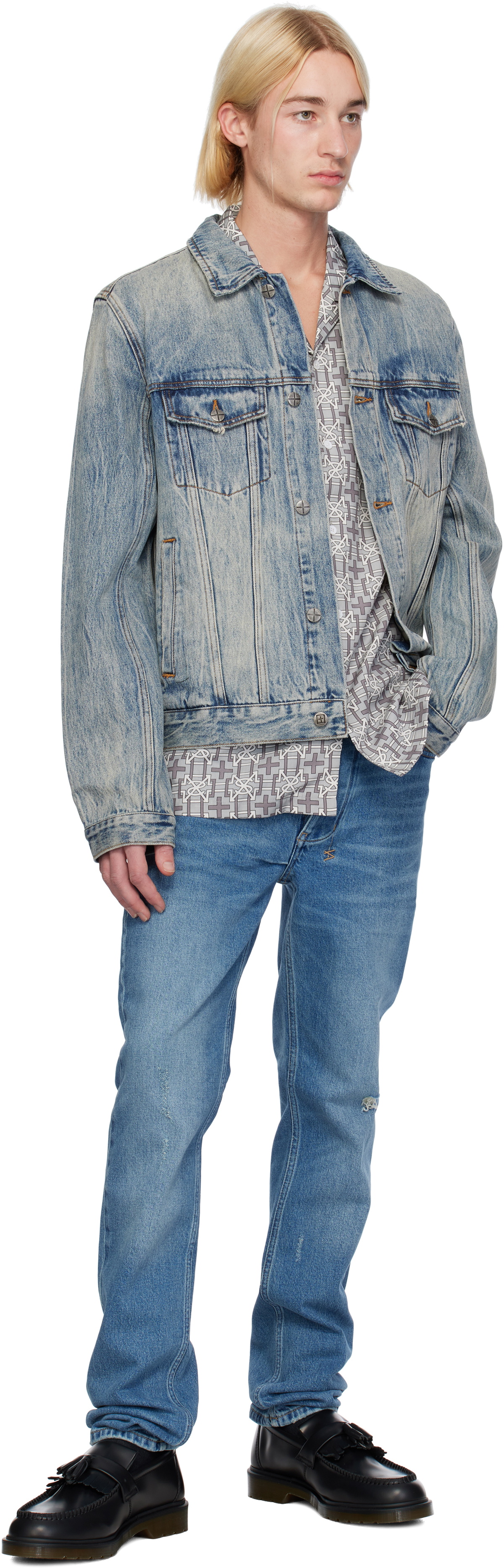Ksubi Blue Classic Stairway Denim Jacket