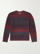 FrizmWORKS - Striped Bouclé Sweater - Purple