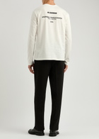 Jil Sander Logo-print Cotton top White And Black