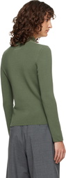 MM6 Maison Margiela Khaki Cotton Sweater