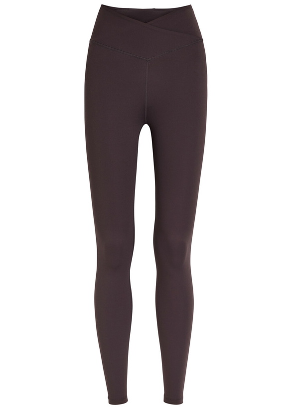 Photo: Tala Dayflex Cross-over Stretch-jersey Leggings Brown