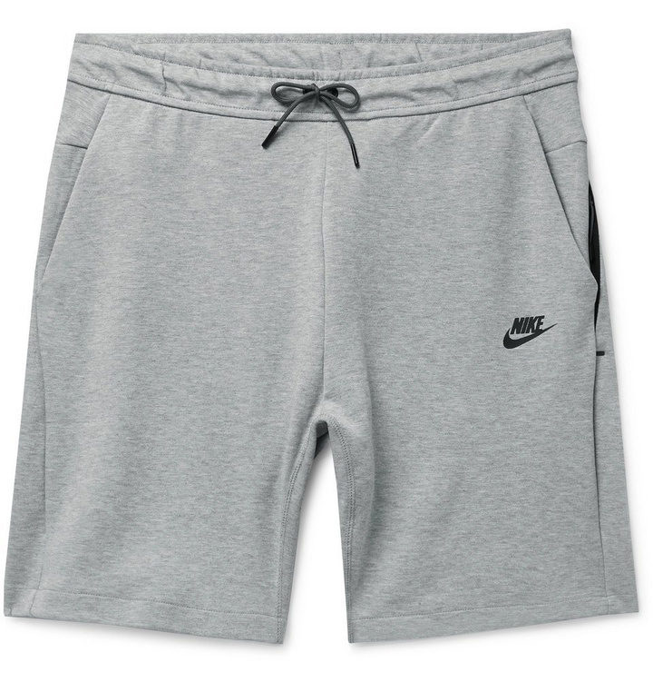 Photo: Nike - Mélange Cotton-Blend Jersey Drawstring Shorts - Men - Gray