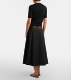 The Row Irella cotton poplin midi skirt