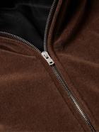 AMIRI - Stack Striped Logo-Embroidered Cotton-Velour Track Jacket - Brown
