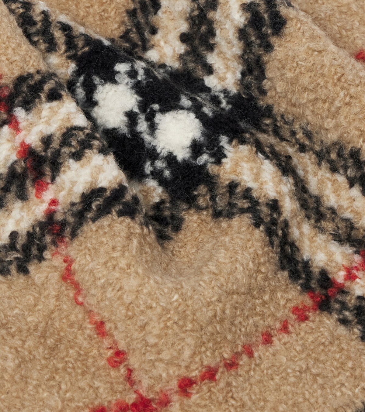 Burberry Burberry Check alpaca and wool bouclé scarf