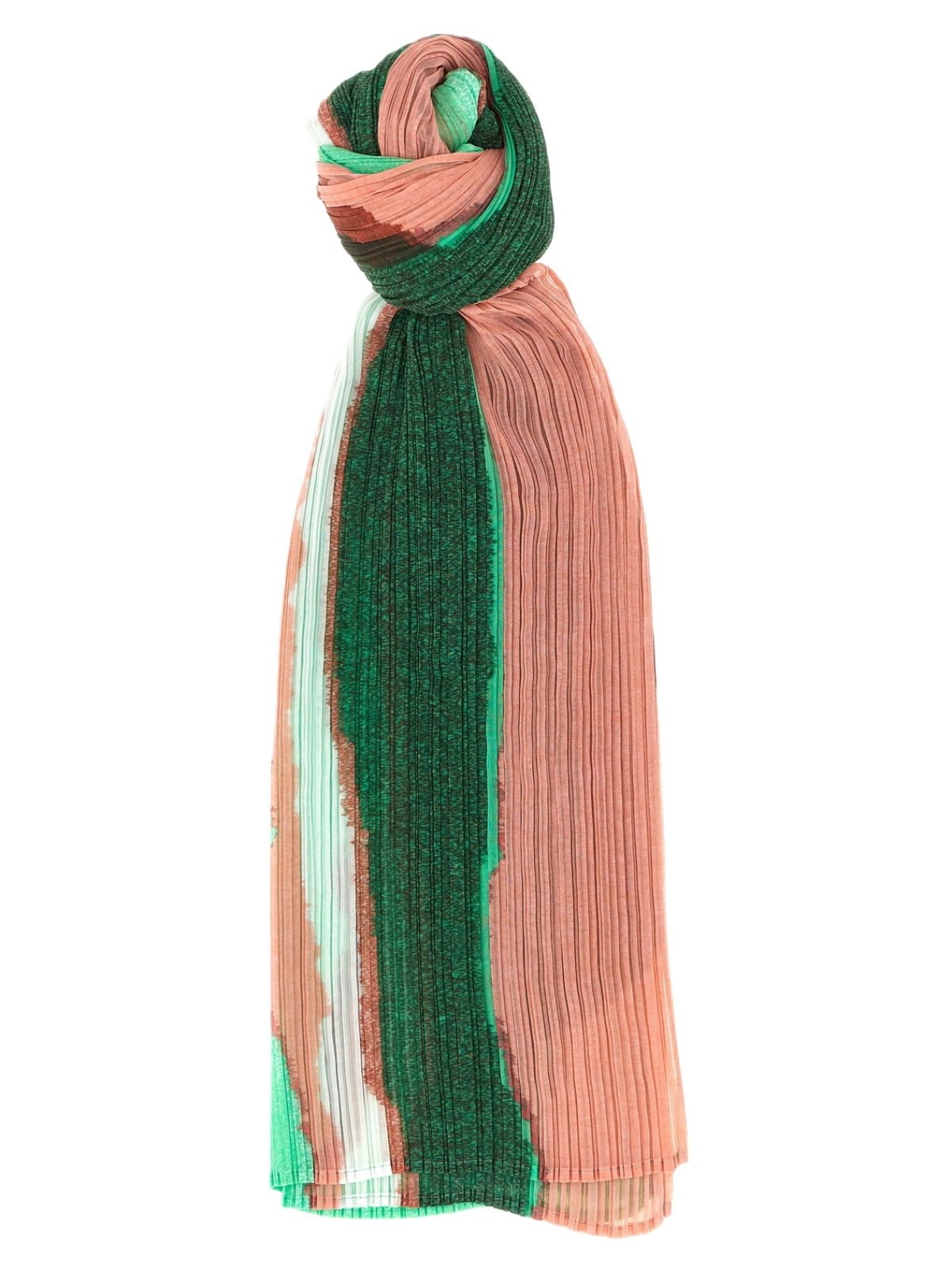 Pleats Please Issey Miyake Pink Madame T Stole Scarf Pleats