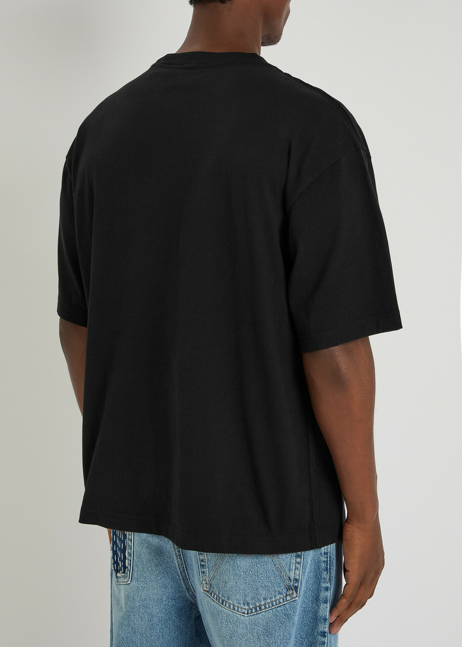 Axel Arigato Honor Logo-embroidered Cotton T-shirt Black