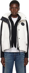 Canada Goose White 'Black Label' Junction Down Vest